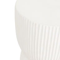 Stool Fluted White