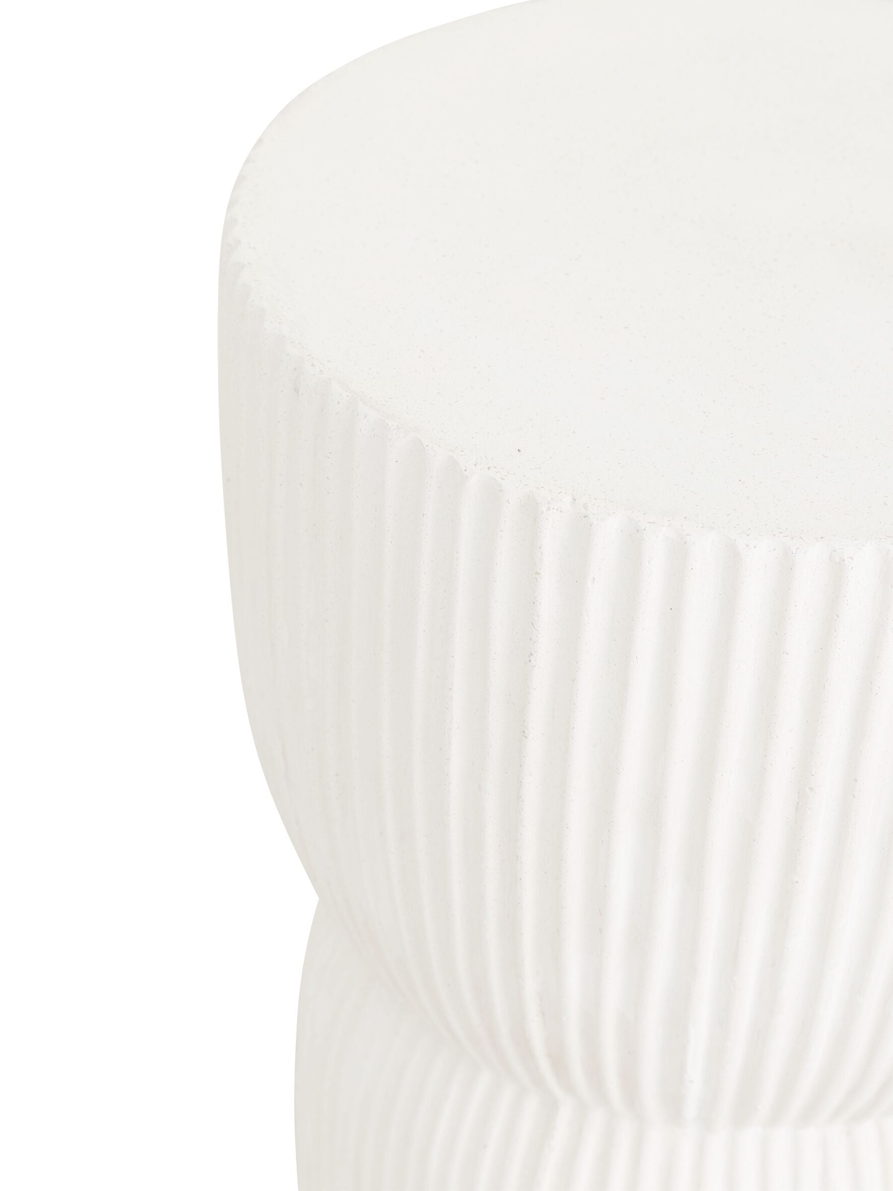 Stool Fluted White
