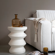 Stool Zig Zag White