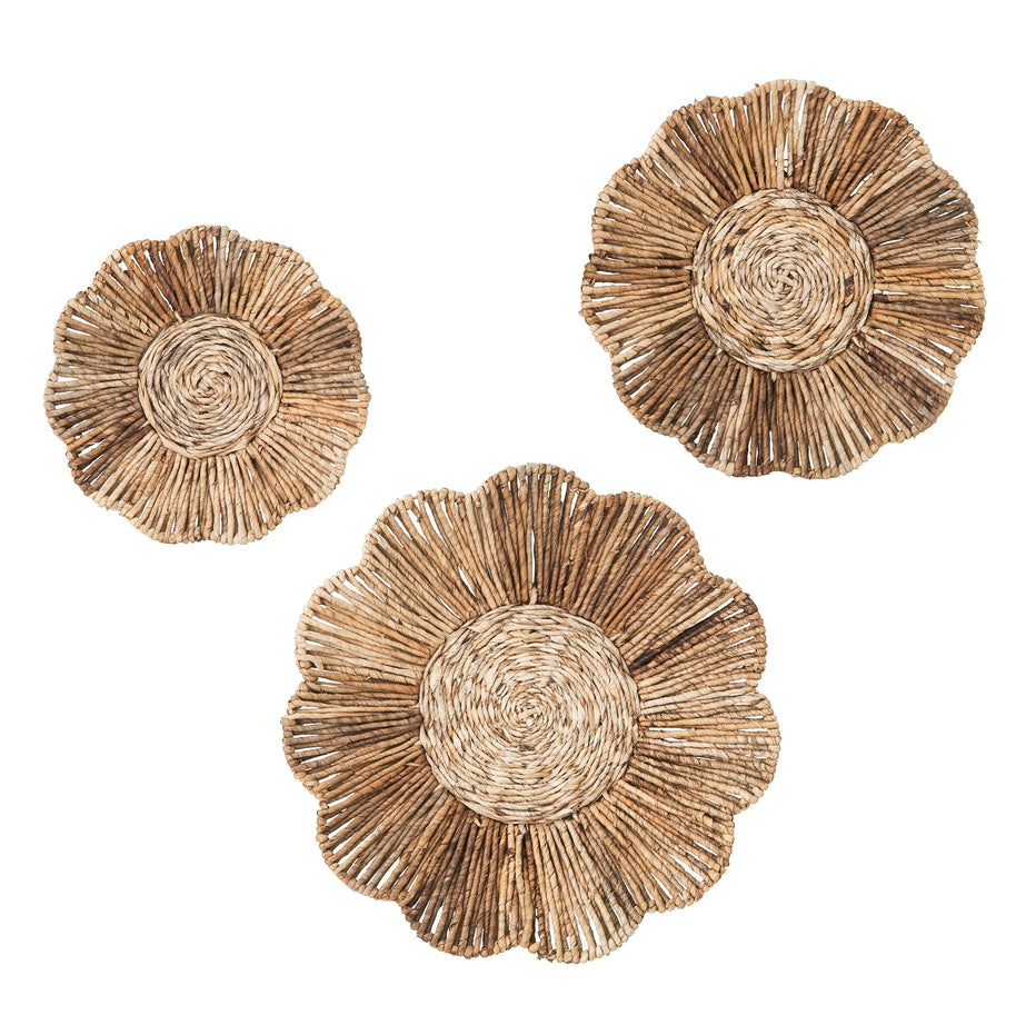 Wall deco Flower, set of 3