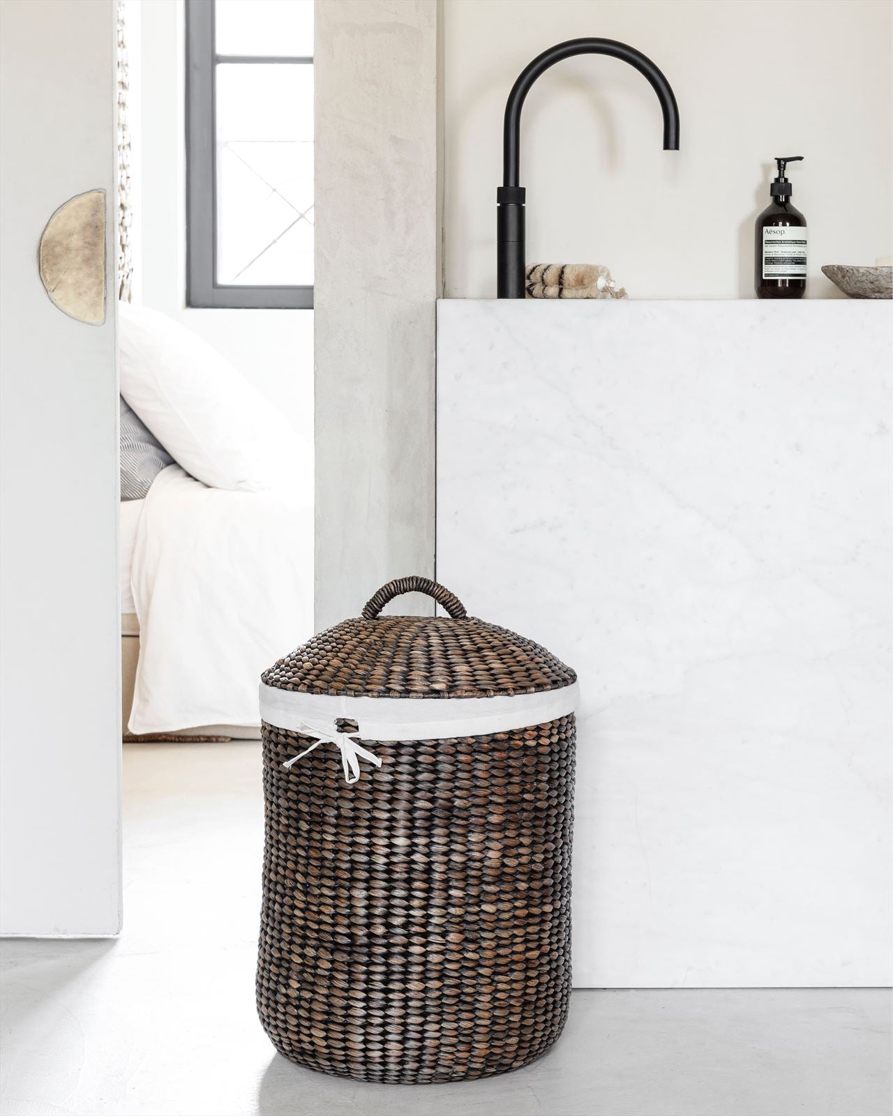 Laundry basket Tahiti BLACK WASH