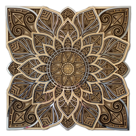 Flower of Symmetry multi-layer wooden wall art by Home4Rest